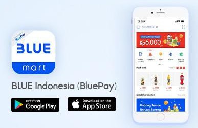 BLUEpay App di Google Play dan App Store